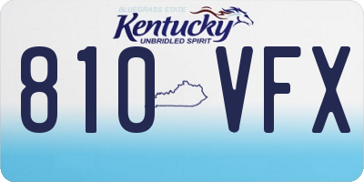 KY license plate 810VFX