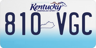 KY license plate 810VGC