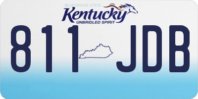 KY license plate 811JDB