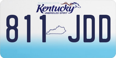 KY license plate 811JDD