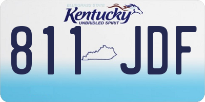 KY license plate 811JDF