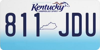 KY license plate 811JDU