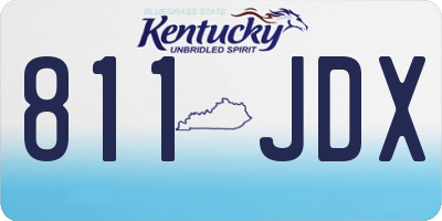 KY license plate 811JDX