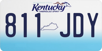 KY license plate 811JDY