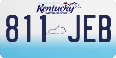 KY license plate 811JEB