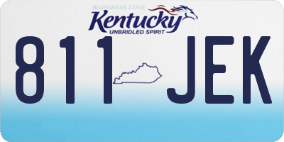 KY license plate 811JEK