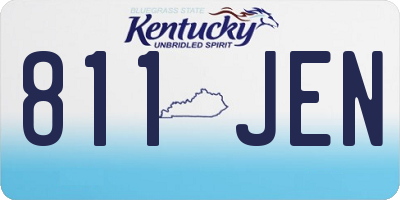 KY license plate 811JEN
