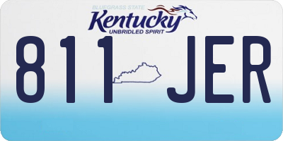 KY license plate 811JER