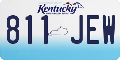 KY license plate 811JEW