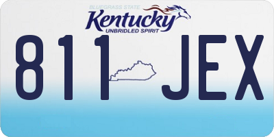 KY license plate 811JEX