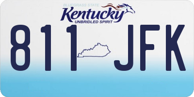 KY license plate 811JFK