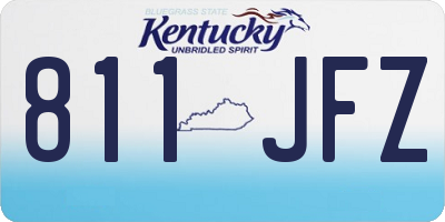 KY license plate 811JFZ