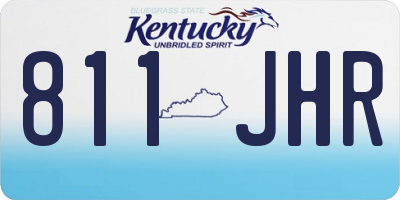 KY license plate 811JHR