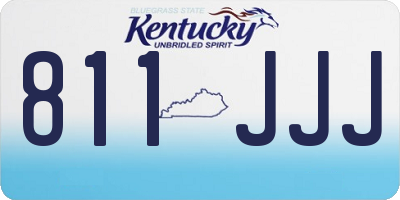 KY license plate 811JJJ
