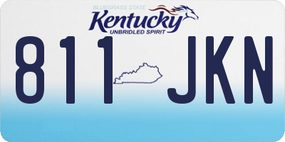KY license plate 811JKN