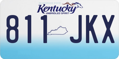 KY license plate 811JKX