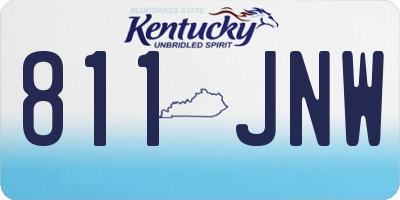 KY license plate 811JNW
