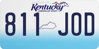 KY license plate 811JOD