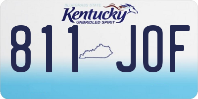 KY license plate 811JOF