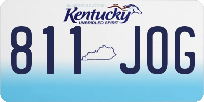 KY license plate 811JOG