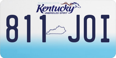 KY license plate 811JOI