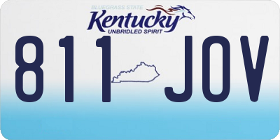 KY license plate 811JOV