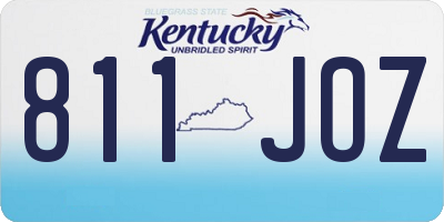KY license plate 811JOZ