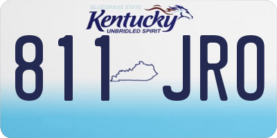 KY license plate 811JRO