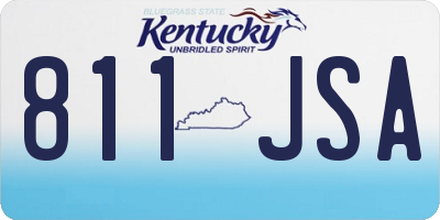 KY license plate 811JSA