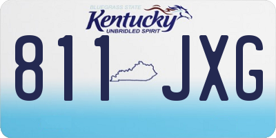 KY license plate 811JXG