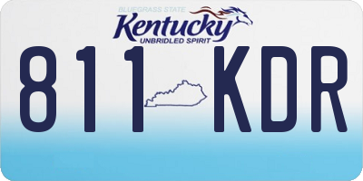 KY license plate 811KDR