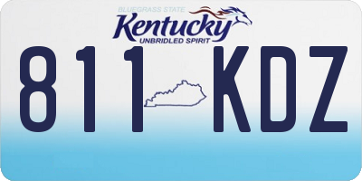 KY license plate 811KDZ