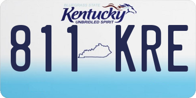 KY license plate 811KRE