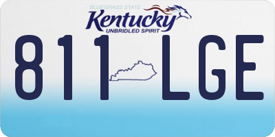 KY license plate 811LGE