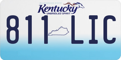 KY license plate 811LIC