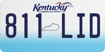KY license plate 811LID