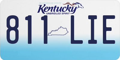 KY license plate 811LIE