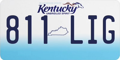 KY license plate 811LIG