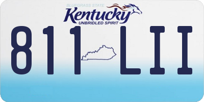 KY license plate 811LII