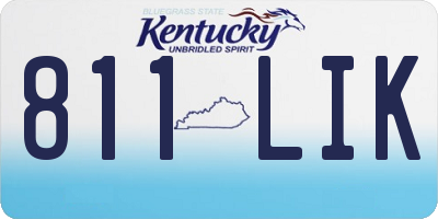 KY license plate 811LIK