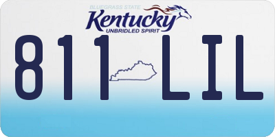 KY license plate 811LIL