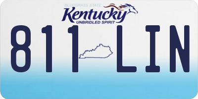 KY license plate 811LIN