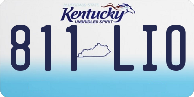 KY license plate 811LIO