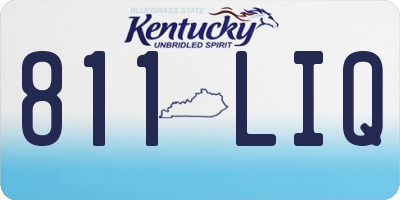 KY license plate 811LIQ