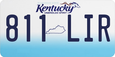 KY license plate 811LIR