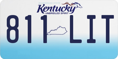 KY license plate 811LIT