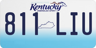 KY license plate 811LIU