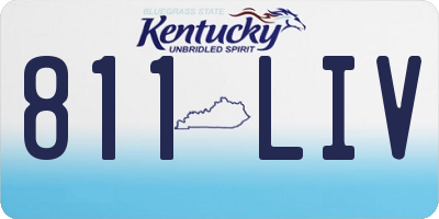 KY license plate 811LIV