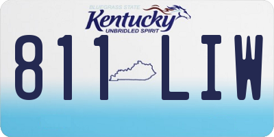 KY license plate 811LIW