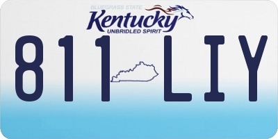 KY license plate 811LIY